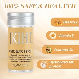 Cera Para Cabello, Control de Bordes de Pelucas, Cera Natural de Peinado, Aceite Capilar de Fijacin Fuerte No Grasoso, Sin Residuos, Ideal Para...    