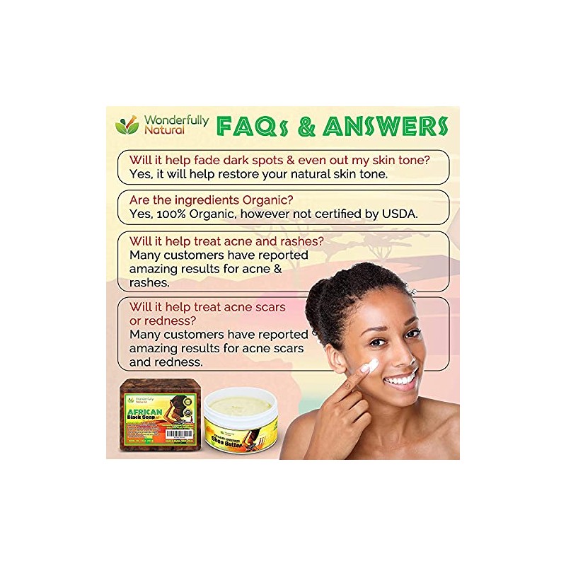 Organic African Black Soap, 16 oz