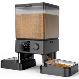 oneisall oneisall Automatic Cat Feeder for 2 Cats, 20 Cups/5L Automatic Cat Food Dispenser for Small Pets Indoor, Timed Cat Feeder for Dry Food