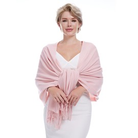 DiaryLook Cashmere Scarf Women's Winter Warm Evening Dress Pashmina Scarves Scarves for Women Blanket Scarf, baby pink
