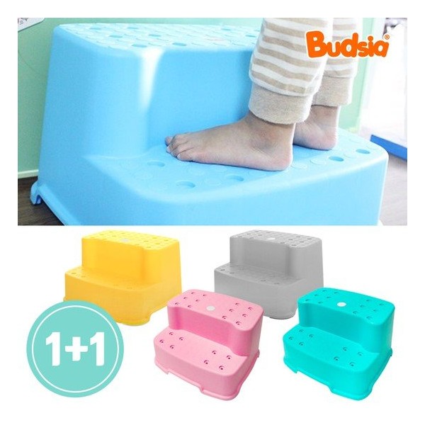 Birdsia 1+1 wide 2-stage stepping stone/toddler stepping stool/footrest, fresh blue