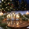 DRomance Snowman House Glass Flameless Candles Battery Operated with Remote