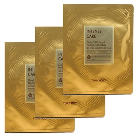 Tony Moly Intense Care Gold 24k Snail Hydrogel Mask (2+1, 3 sheets in total) / 토니모리 인텐스 케어 골드 24k 스네일 하이드로겔 마스크(2+1 총 3매)