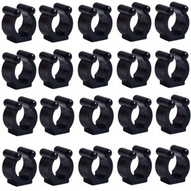 Mantouxixi 20 Pcs Fishing Pole Rod Holder Clips Rubber,Billiards Snooker Cue Locating Clip Holder Regular Fishing Rod Storage Clips Black for Pool Cue Racks