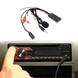 Aswalling Universal Car Radio 3.5MM Audio AUX Input Bluetooth Microphone Cable for for for for