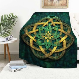 YucZiken - Manta artística de nudo celta, decoración artística del hogar para sofá recámara, regalo cálido para hombres, mujeres y niños, 40 x 50 pulgadas, lavable a máquina