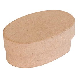Décopatch - Ref BT071C - Mini Oval Shaped Box - Papier Maché Object to Decorate - 7 x 4.5 x 3cm - Decorate with Décopatch Papers & PaperPatch Glue, Glitter, Paints