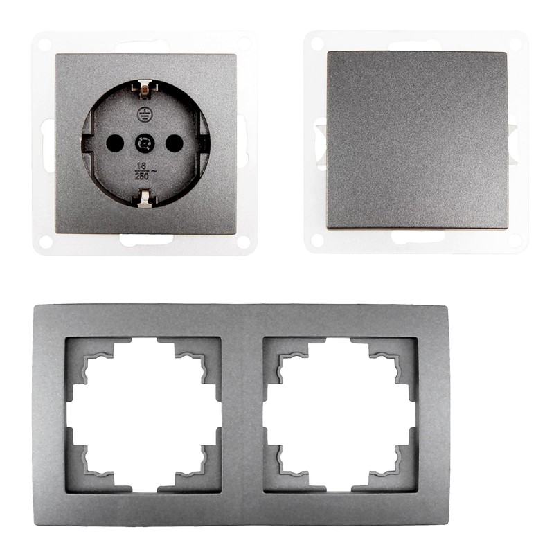 MC Power Flair Socket Set, Anthracite, Matte, Sockets with Child