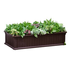Outsunny 48" x 24" x 12" Raise Garden Bed, Planter Box, Above Ground Garden for Flowers, Herb, Vegetables with Easy Assembly, Brown