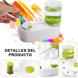 Limpiador de pinceles, limpiador de pinceles de maquillaje, cepillo de agua y limpiador de pintura multifuncional de cepillo de maquillaje, cepillo de lavado muy conveniente (Verde)