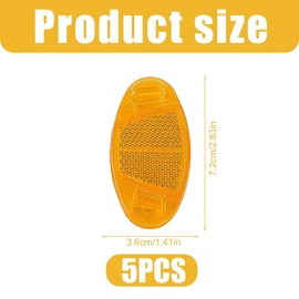 WeddHuis Set of 5 Bicycle Reflectors Set Spokes Cat Eyes Reflectors Bicycle Spoke Reflector Bicycle Unisex