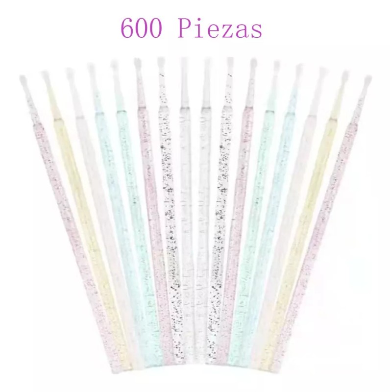 noved 600 Microbrush Glitter Extensiones De Pestañas 2.5mm 2mm 1.5