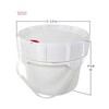 Screw Top Bucket, 2 Gallon, with White Life-Latch Lid, 5