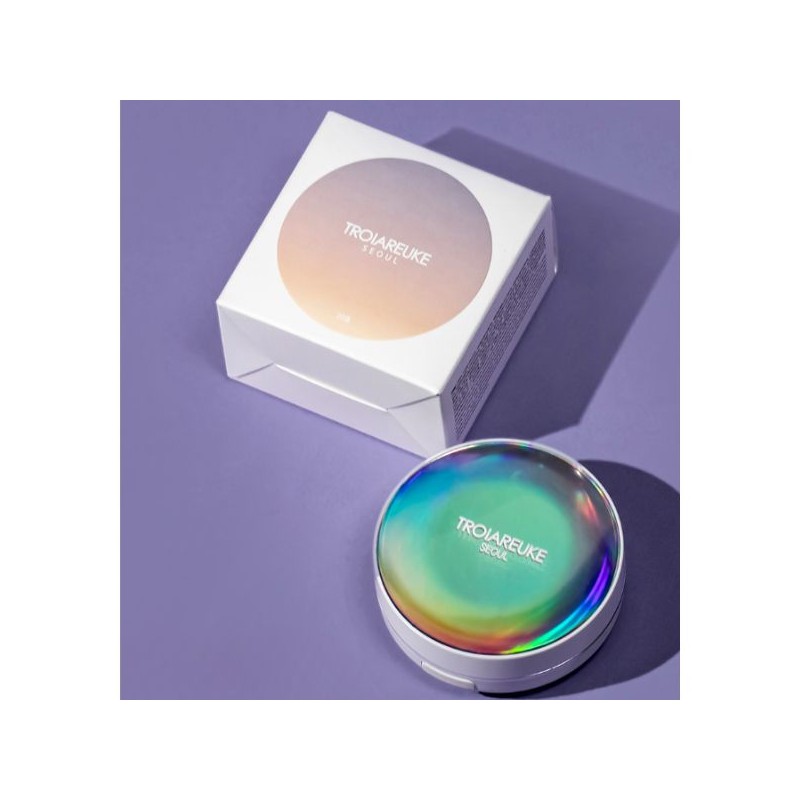 TROIAREUKE Seoul Aesthetic Cushion SPF50 PA+++ 15g /Refill15g, Shade:23 Yellow