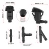 X AUTOHAUX Car Front Windshield Washer Nozzles Kit Replacement 68260443AA
