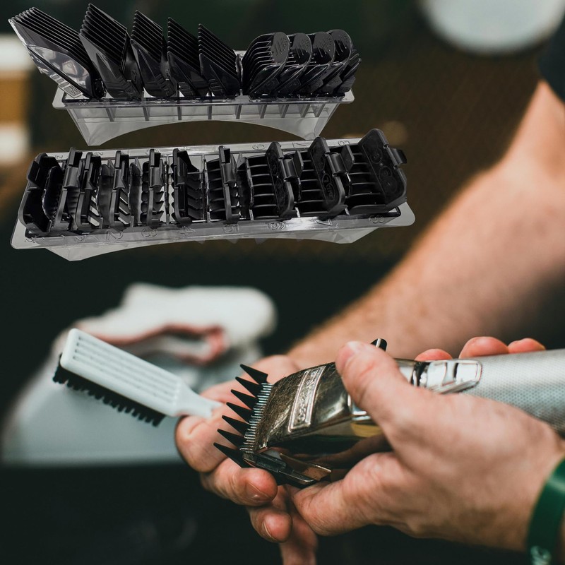 Clipper Guard Holder Organizer,Clipper Comb Holder Case,Grid Base Box For