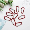 20 pcs Carabiner Clip Keychain 1.8" Aluminum D-Ring Spring Keychains