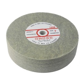 JUNLIXN 8" x 2" Nylon Fiber Buffing Wheel, Extra Thick 180 Grit Abrasive Silicone Carbide Burnishing Wheel with 5/8" Arbor Hole for Bench Grinder (7P)