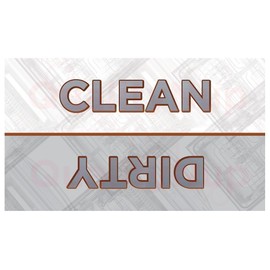 Clean Dirty Dishwasher Magnet - Premium - 30 Mil - Rounded Corners (1)