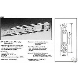 Grant HETTICH / GRANT DRAWER SLIDES #3320 12" ZINC BULK