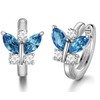 6 Colours Earrings 925 Silver Austrian Zirconia - Jewellery for