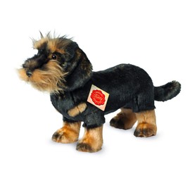 Teddy Hermann 91923 Dog Wire-Haired Dachshund 11"/28 cm, Soft Toy, Plush Toy