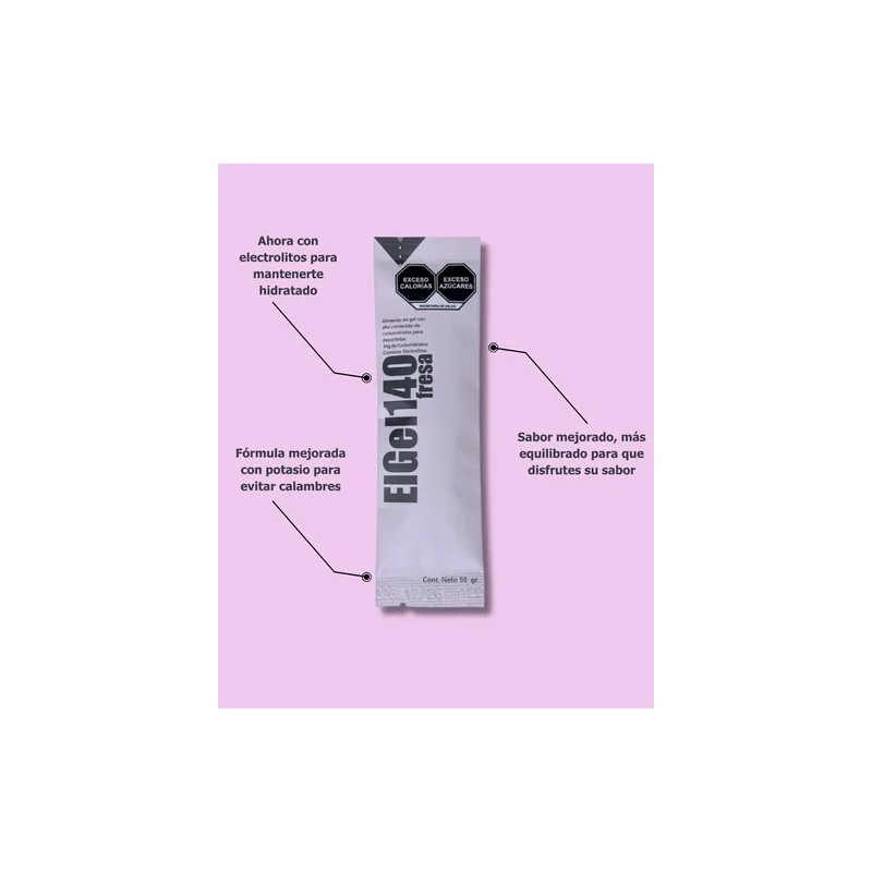 Gel Energético Elgel140 50g - Suplemento Deportivo