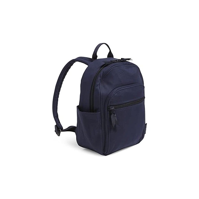 Vera Bradley Women's Small Recycled Cotton Bookbag Backpack, Classic Navy
