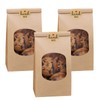 Eupako 3.54x2.36x6.7 Bakery Bags with Window 50 PCS Brown Tin