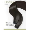 Frodio Clip Ins Hair Extensions Black: Seamless Long Silky Straight