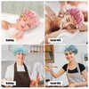 Shower Cap for Women, Elastic Band Waterproof Plastic Shower Cap,