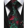 HISDERN HTP-02S Paisley Pattern Necktie Chief Set, Men's, Business, Wedding,