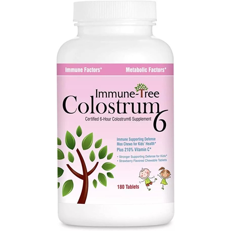 Immune-Tree Colostrum6 Moo Chews for Kids, 180 Strawberry Chewable Lozenge