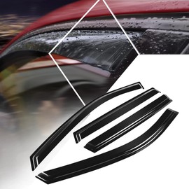 4Pcs Car Window Visors Rain Sun Guard Deflector Compatible with 14-20 Nissan Rogue,Glossy Smoked Black