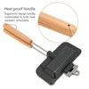 Double Sided Baking Pan Aluminium Alloy Frying Pan Wooden Handles