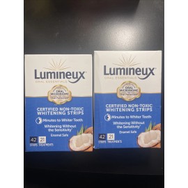 NEW Lumineux 42 Teeth Whitening Strips 21 Treatments: 2 PACK