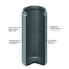 Fifty/Fifty, Double Wall Vacuum Insulated Café Water Bottle, Stainless Steel,