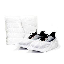 REDANT Shoe Covers Disposable, Booties for Shoes Covers, Disposable Shoe Covers for Indoors Reusable, Waterproof, Non-Slip, One Size Fits Most, Ideal for Rain, Cleaning, 200Pack（100 Pairs）, White