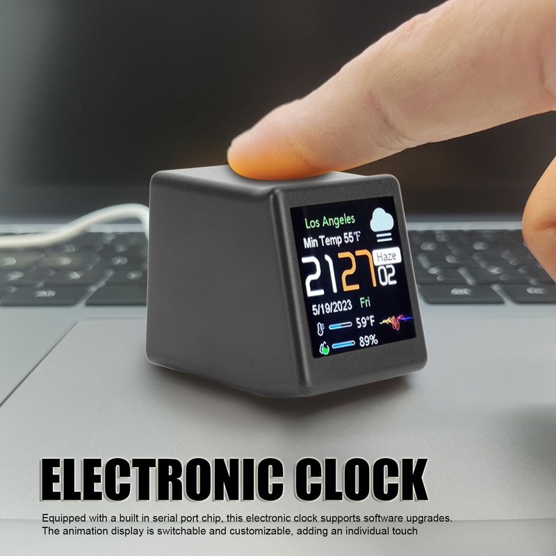 WiFi Clock with LCD Display, DIY Programming Digital Clock, Crypto