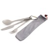 Core Element 100% Titanium Three-piece Utensil Set Fork Knife Spoon
