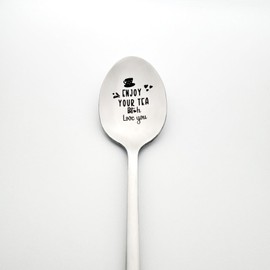 Best Friend Gift Spoon Christmas Birthday Gift for Best Friend Enjoy Your Tea Spoon Gift for Friends BFF Bestie Graduation Gift Mothers Day Gift Friendship Gifts for Women Girls Tea Lover