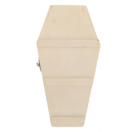 NUOBESTY 1pc Unfinished Wood Coffin Shaped Box Unfinished Wooden Coffin Ring Box Unfinished Wood Funeral Coffins for Party Favor Jewelry
