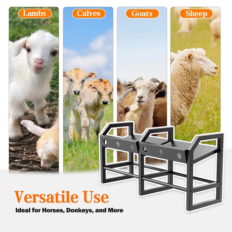 BUYYAH 6 Feeding Ports Portable Bottle Rack, Lamb Bottle Holder,
