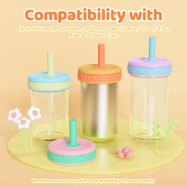 Tronco Replacement Lids for Elk and Friends, Pandaloo, Sursip, and Tronco Kids Cups (8oz/10oz/12oz/15oz) | Soft Silicone Spout, Spill-Resistant, BPA-Free, Easy to Clean, Durable Design