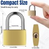 Yaocom 24 Pcs Solid Brass Keyed Padlock, Small Yellow Gym