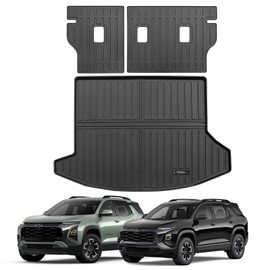 Vanseno Custom Fit Cargo Liner and Backrest Mat for 2025 Chevry Equinox/GMC Terrain All Weather Rear Trunk Liner Cargo Mat Accessories