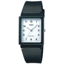 Casio MQ-24 Resin Wristwatch, Casio Collection, black/white (square), 1 piece, Newest model