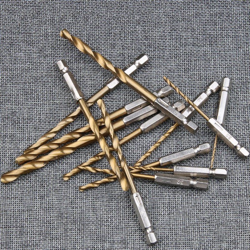 Waymeduo Professional Set of 13 High Speed Steel Coated Drill