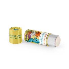 Lüttes Welt Naturkosmetik Lippenpflegestift für Kinder, Lippenpflege mit Vanillearoma (natürliches Aroma) handgefertigt in Deutschland, Lippenbalsam für trockene und rissige Lippen