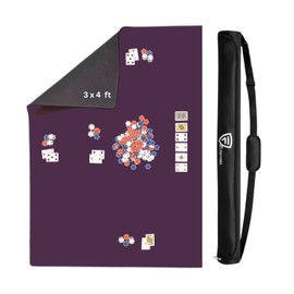 Feltectors Board Game Mat for 36 x 48 in Tables, Mahjong Mat with Carrying Bag, Neoprene Playmat, Table Cover for Board Games, Tile, Poker, RPG and Dominoes (Burgundy, 36 x 48 Inches)